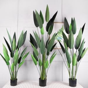 QiHao-macetas de plantas artificiales para decoración del hogar, árbol de plantas artificiales, bonsái, Pájaro de interior - Product Image 2