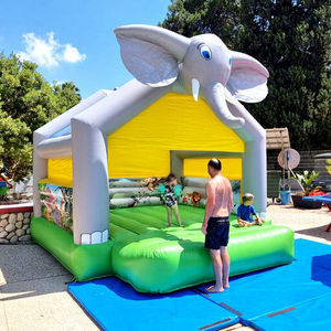 Château gonflable commercial pour enfants, pour fêtes en plein air, en forme d'éléphant, à vendre en gros. - Product Image 1
