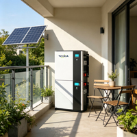 Système de stockage d'énergie solaire domestique tout-en-un YUTANDA, batterie empilable 51,2 V 100 Ah 5 kWh, onduleur hybride 5 kW