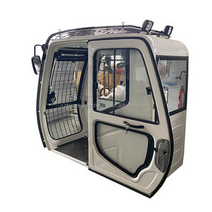 Cabine d'opérateur d'excavatrice de couleur claire avec <span class=keywords><strong>grille</strong></span> de protection de sécurité, cabine complète pour remplacement d'équipement lourd - Product Image 6