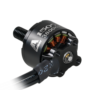 Flashhobby มอเตอร์ไร้แปรงถ่าน6-12วินาที1507 3800KV ปรับแต่งได้ KV ระยะไกลอุปกรณ์เสริมโดรนแข่งขัน FPV สีดำ - Product Image 4