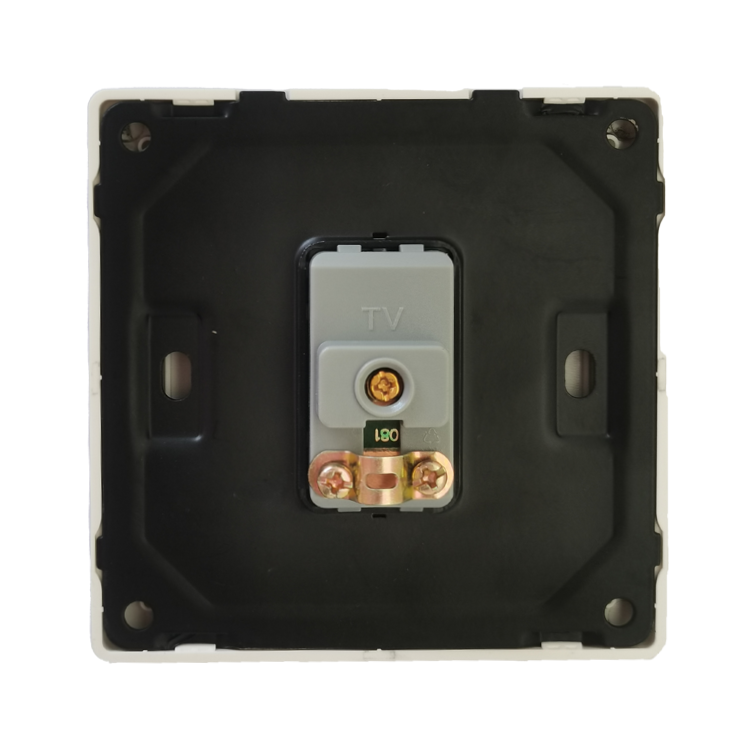 VNX Good Price Large Panel TV Socket White PC Material Wall Socket Outlet OEM Customization 10A 1 Gang Wall Switches