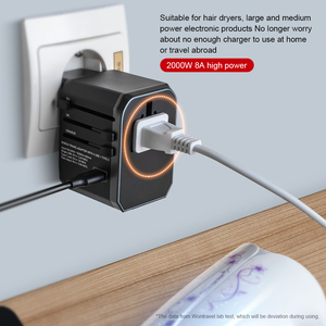 Adaptateur de voyage <span class=keywords><strong>chargeur</strong></span> De Type C 5600mA <span class=keywords><strong>USB</strong></span> charge <span class=keywords><strong>rapide</strong></span> adaptateur <span class=keywords><strong>secteur</strong></span> universel multi-prises prise - Product Image 4