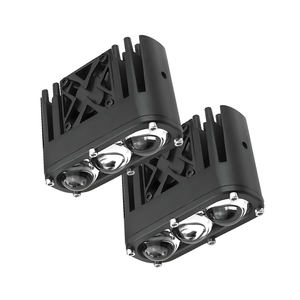 Phare de moto à LED 3SMD avec lentille ventilée, projecteur super lumineux, feux LED bicolores pour moto et véhicule tout-terrain - Product Image 1