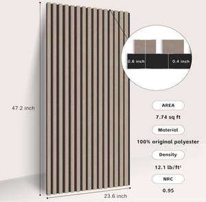 Nouvelle popularité, décoration murale insonorisée, design cannelé, panneaux muraux acoustiques insonorisants pour studio à domicile, bureau - Product Image 2