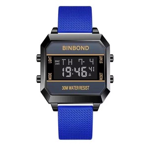 Reloj de Hombre Multifuncional BINBOND D081, Reloj Despertador, Cronógrafo, Puntero, Caja de Resina y Acero Inoxidable, Movimiento de Cuarzo - Product Image 6