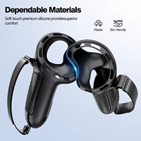 Accessoire de jeu de réalité virtuelle en silicone de conception ergonomique couvercle de batterie-ouverture contrôleur poignée étui de protection pour
