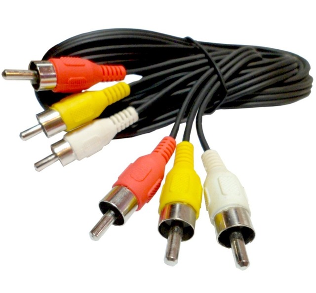 Universal Multi RCA A/V Cables Audio Video Composite Cords for TV DVD Projector Gaming Console Car Stereo