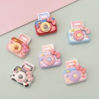 Cabochon en résine à dos plat en forme d'appareil photo mignon, accessoires de scrapbooking, patch décoratif créatif pour coque de téléphone, matériau miniature Kawaii