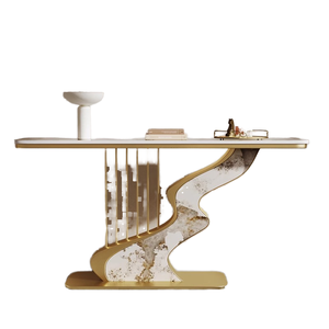 Mesa <span class=keywords><strong>de</strong></span> Entrada Moderna Personalizable con Tela Creativa y Aspecto <span class=keywords><strong>de</strong></span> Roca, Mesa <span class=keywords><strong>Consola</strong></span> <span class=keywords><strong>de</strong></span> Lujo para <span class=keywords><strong>Sala</strong></span> <span class=keywords><strong>de</strong></span> Estar - Product Image 1