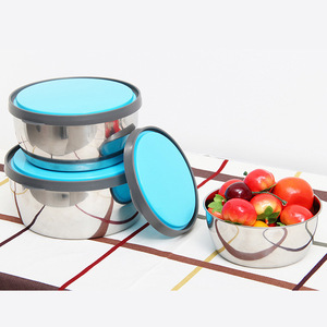Stainless Steel Food <b>Container</b> Rectangle Clip On Lid Leak Proof Airtight Set For Travel - Product Image 3