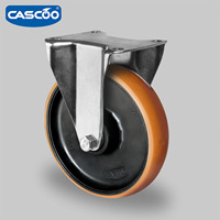 CASCOO 8 pouces chariot à roulettes robuste noyau en Nylon PU roulette pivotante roulettes en acier OEM 500KG