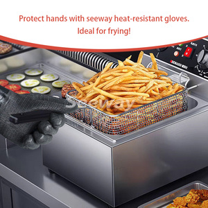 Gants en néoprène Seeway Extreme isolés en caoutchouc imperméable résistant à la chaleur pour griller le barbecue Protection anti-chaleur des mains et des bras - Product Image 4