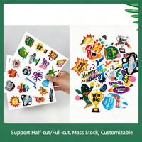 Feuille d'autocollants en PVC imperméables Honli avec citations inspirantes, 60 pièces, découpés, pour ordinateur portable, tasse, skateboard, cadeau