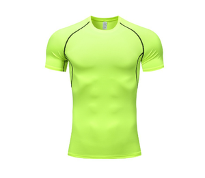 T-shirt de sport pour homme, nouvelle matière, coutures simples et basiques, haute élasticité, confortable, respirant, couleur unie, tendance - Product Image 2