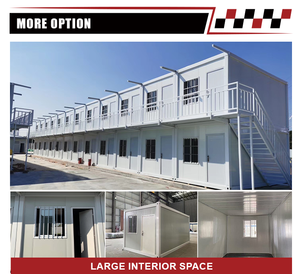 Maison conteneur détachable à 2 étages Cammi House avec panneaux en <span class=keywords><strong>verre</strong></span> pour appartement et commerce, design moderne, installation rapide - Product Image 3