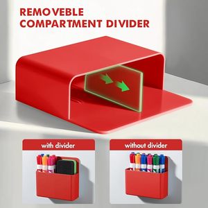 Porte-stylo magnétique effaçable à sec multicolore Porte-craie magnétique puissant pour tableau blanc Organisateur d'accessoires scolaires - Product Image 2