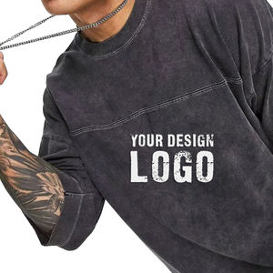 Camisetas de Hombre Extra Grandes de Algodón 100% Lavado Estilo Vintage, Camisetas con Estampado Personalizado, Hombros Caídos, Tallas Grandes - Product Image 4