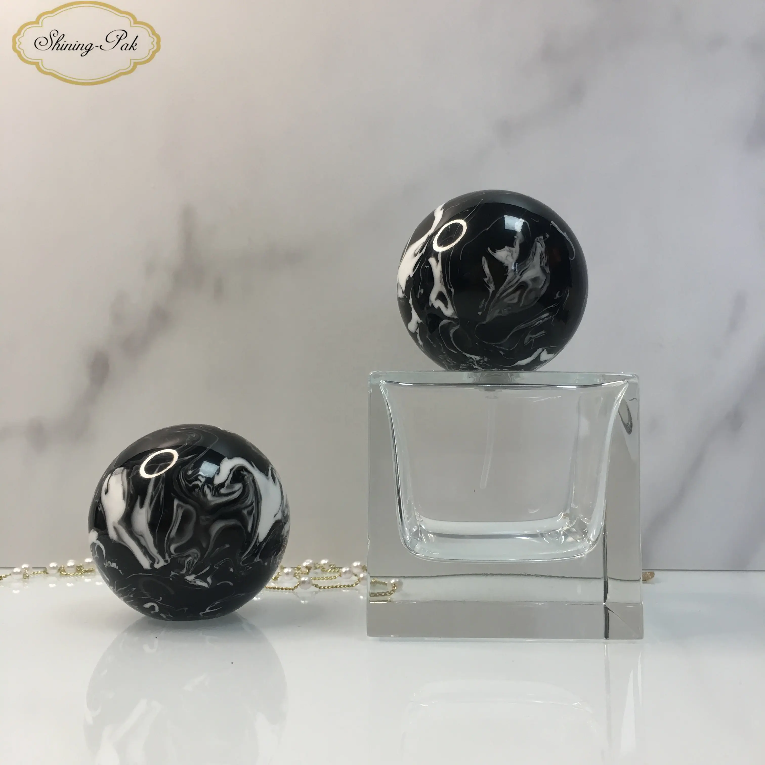 Diameter 35mm 38mm 50mm Muti Shape Color Round Ball Shaped Lids Closures Resin Agate Stone Perfume Cap