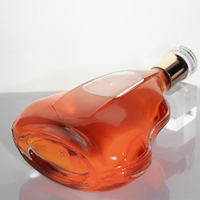 Personnalisé Degin 1000ml Super Flint Bouteille En Verre Gourde Forme Rhum Gin Tequila Vodka Brandy Bouteille En Verre Avec Bouchon LGG-071