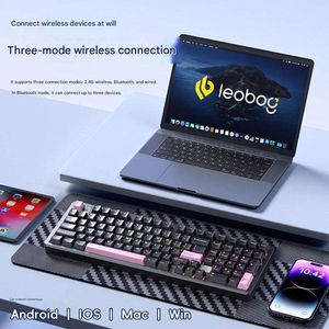 Teclado Mecánico LEOBOG Hi98PRO <span class=keywords><strong>de</strong></span> 98 Teclas, Tri-Modo, con Junta <span class=keywords><strong>de</strong></span> Aluminio, Intercambiable en Caliente, RGB, 4000/8000mAh, para Juegos y Oficina - Product Image 4
