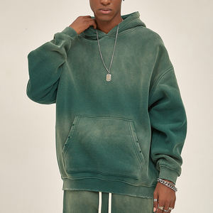 เสื้อฮู้ดดี้ผ้าฟลีซคุณภาพสูง 100% ผ้าฝ้าย 400gsm ทรงโอเวอร์ไซส์ สำหรับผู้ชายและผู้หญิง รับสกรีนโลโก้แบบพัฟพิมพ์ - Product Image 3