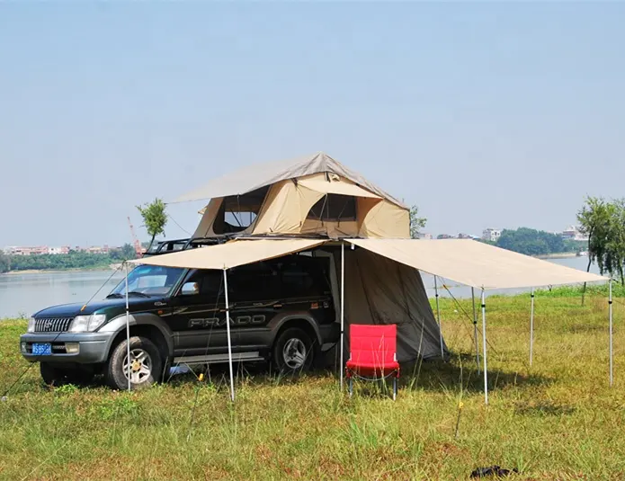 Dinding Istirahat Angin Khusus untuk Tenda Sisi Mobil Berkemah Luar Ruangan