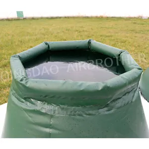 UV Resistance Manufacture Cheap 1000L Customized Top Open Onion Shape PVC Foldable Rain Water Storage Tank For Garden