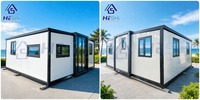 Sistem Kontrol Cerdas Siap Pakai MOQ 1 Set 40Ft 30Ft 20Ft Rumah Kontainer Prefab yang Dapat Diperluas 1 2 3 4 Kamar Tidur Rumah Lipat Modern yang Dapat Dipindahkan
