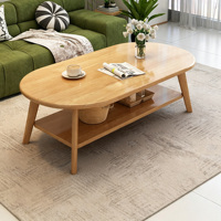 Nouvelle table basse latérale style rondin 2026, avec tiroir et pieds en bois massif, table à thé minimaliste pour petit salon