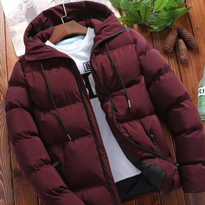 לוגו מותאם אישית סתיו חורף זול מוצרים חדשים גברים סיטוני קרסים מזדמן פרווה עבה רוכסן חם ז 'קט - Product Image 4