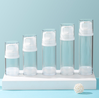 Flacon pompe airless transparent en AS de 50ml, 80ml, 100ml, 125ml, 150ml – Contenant cosmétique vide rechargeable pour lotion et sérum – Vente en gros