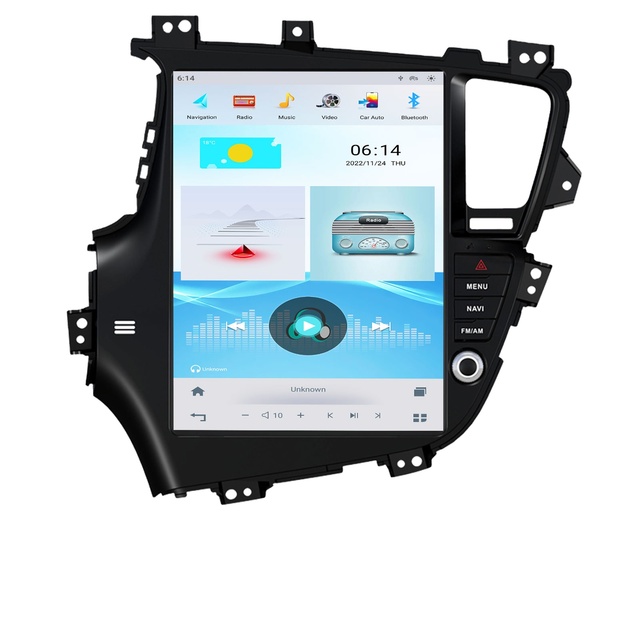 12.9'' Car Screen Android Head Unit Car Radio Auto Stereo GPS Navigation Wireless Carplay BT for KIA K5 /optima 2011- Auto A/C