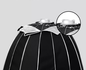 Boîte à lumière octogonale portable de 70 cm avec grille nid d'abeille, diffuseur double couche, fixation rapide Bowens pour flashs de studio et éclairages stroboscopiques - Product Image 3