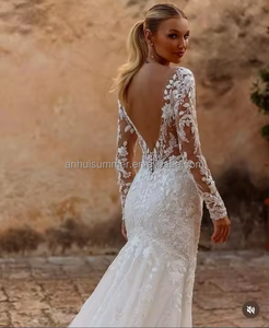 S0236F Envío Directo 2025 Nueva Venta Caliente Vestidos <span class=keywords><strong>de</strong></span> <span class=keywords><strong>Novia</strong></span> <span class=keywords><strong>de</strong></span> Alta Calidad Estilo Sirena/Trompeta - Product Image 3