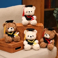 En gros Ours en peluche super doux avec uniforme de docteur, jouet de bureau apaisant et anti-stress pour fêtes