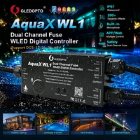 GL-C-812WL Gledopto IP67 Tahan Air ESP32 WLED RGB RGBW Pengontrol Strip LED Piksel 2 Saluran Output DC5-48V 15A
