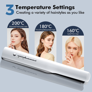 Mini Plancha Inalámbrica para Flequillo, Recargable Tipo-C, Anti-Frizz, Herramienta <span class=keywords><strong>de</strong></span> Fijación <span class=keywords><strong>de</strong></span> <span class=keywords><strong>Cabello</strong></span> <span class=keywords><strong>de</strong></span> Emergencia - Product Image 2