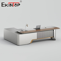 Bureau de travail commercial Ekintop, bureau d'ordinateur de luxe, table de bureau ergonomique, bureau en bois, bureaux de travail modernes