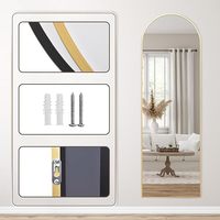 Miroir mural auto-adhésif moderne en verre pour dressing, à suspendre, avec un effet rouge pour la décoration de la maison