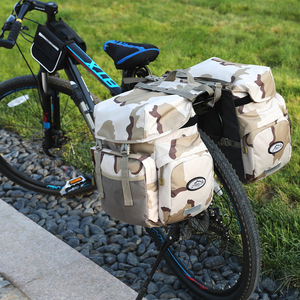 Personalizado bicicleta Panniers impermeável bicicleta pendulares sela sacos com capa de chuva e reflexiva guarnição montando saco para ciclismo - Product Image 6