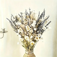 Bouquet de lavande séchée préservée, décoration florale bohème pour anniversaire, cadeau de mariage, ou arrangement floral