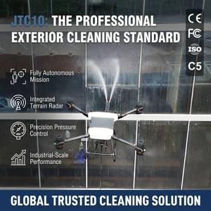 Drone de nettoyage de fenêtres professionnel JTC10, laveur de façades extérieures autonome, UAV avec certification C5 et opérations de précision RTK - Product Image 1