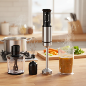 ชุดเครื่องปั่นมืออเนกประสงค์ 3 in 1 พร้อมเครื่องบดสับ ตะกร้อตี และถ้วยตวง 1200W สำหรับทุกความต้องการในครัว - Product Image 5