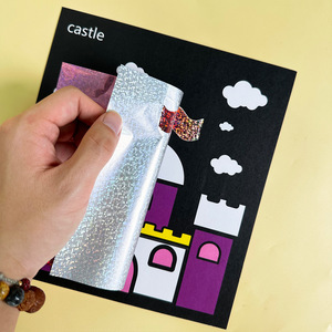 Feuille à la main bricolage dessin animé mignon magique transfert autocollants <span class=keywords><strong>Kit</strong></span> d'art amusant pour enfants maternelle autocollants colorés peintures d'art magique - Product Image 6