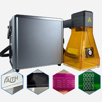 Máquina de grabado y marcado láser de fibra Mopa Faith Fiber Lazer 20W 30W 50W 2.5D 3D para metal y tazas, prueba de muestra gratuita
