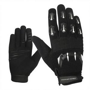 Gants de motocross d'été en polyester à doigts complets, protection anti-choc pour les articulations, antidérapants, fermeture auto-agrippante, pour la course MX et le VTT - Product Image 1