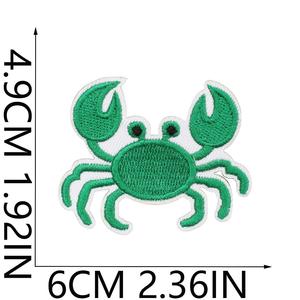 New Iron on Embroidered Sea Theme Howdy <b>Shell</b> Wave <b>Crab</b> Boots Coastalcowgirl Patch for Clothing Hat Bag Decoration - Product Image 2