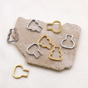 Geometric Huggie Earrings <b>Titanium</b> Steel Minimalist Design Fashion <b>Studs</b> For Women And Men - Product Image 2