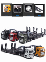Vente en gros 1:50 Pull Back 12 Styles 33cm Construction Militaire le Camion de pompiers Transport Voiture Jouets en métal moulé sous pression